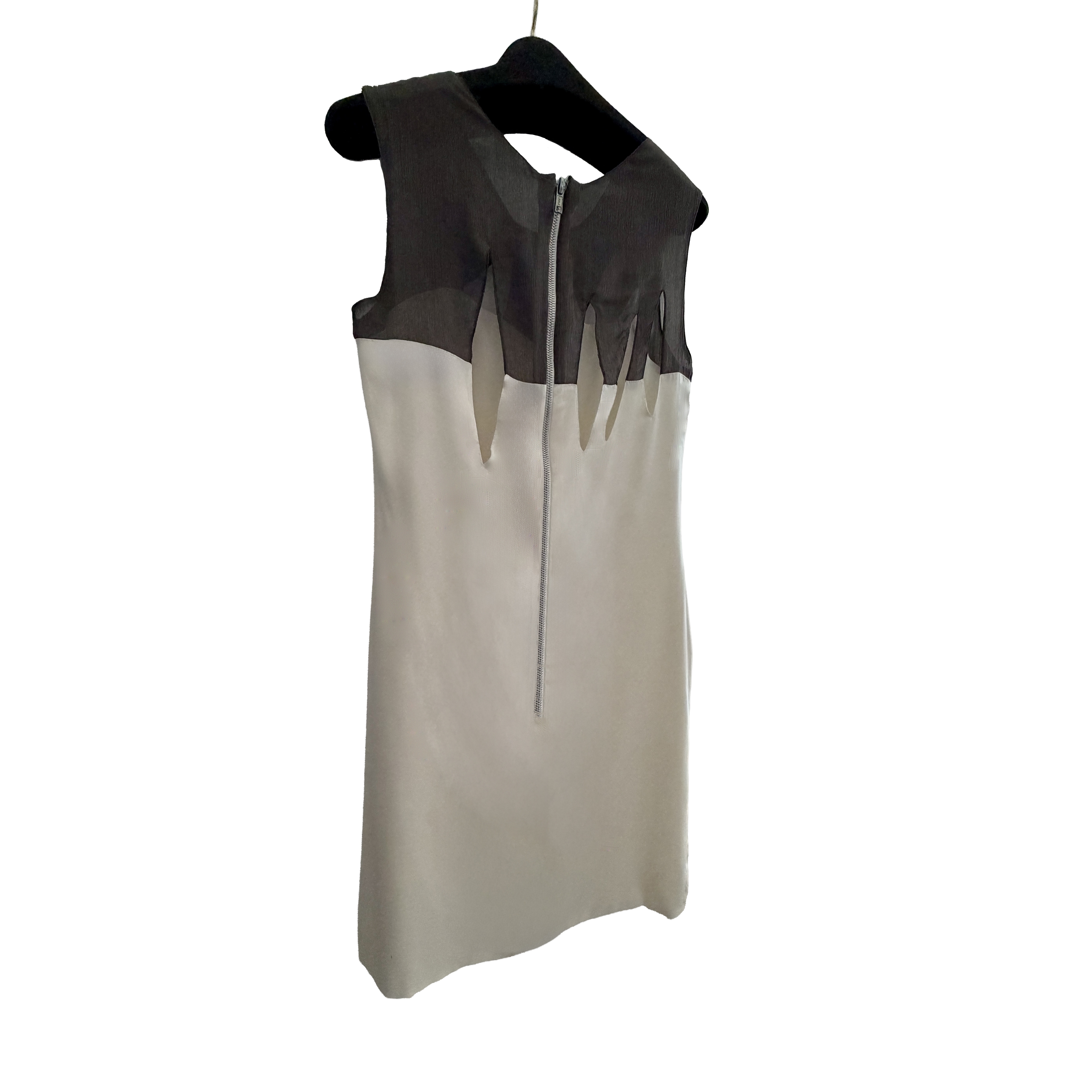 Yotam Solomon Original Runway Sample Grey Silk Very good condition - Back View